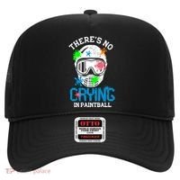 There's No Crying In Paintball Funny Face Game Paintball Great Gift Hat thumb 0