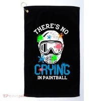 There's No Crying In Paintball Funny Face Game Paintball Great Gift Golf Towel thumb 0