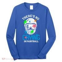 There's No Crying In Paintball Funny Face Game Paintball Great Gift Long Sleeve Shirt thumb 0