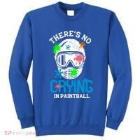 There's No Crying In Paintball Funny Face Game Paintball Great Gift Sweatshirt thumb 0