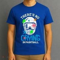 There's No Crying In Paintball Funny Face Game Paintball Great Gift T-Shirt thumb 3