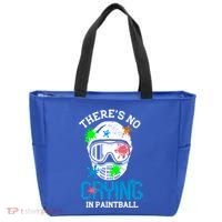 There's No Crying In Paintball Funny Face Game Paintball Great Gift Tote Bag thumb 0