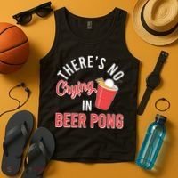There's No Crying In Beer Pong Tank Top thumb 4