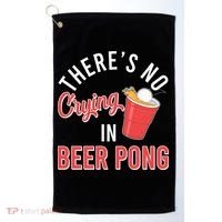 There's No Crying In Beer Pong Golf Towel thumb 0