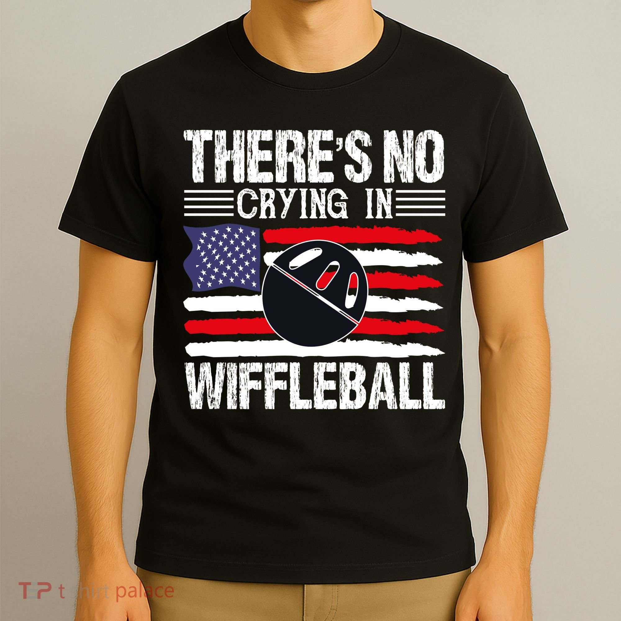 There's No Crying In Wiffleball Player Funny T-Shirt