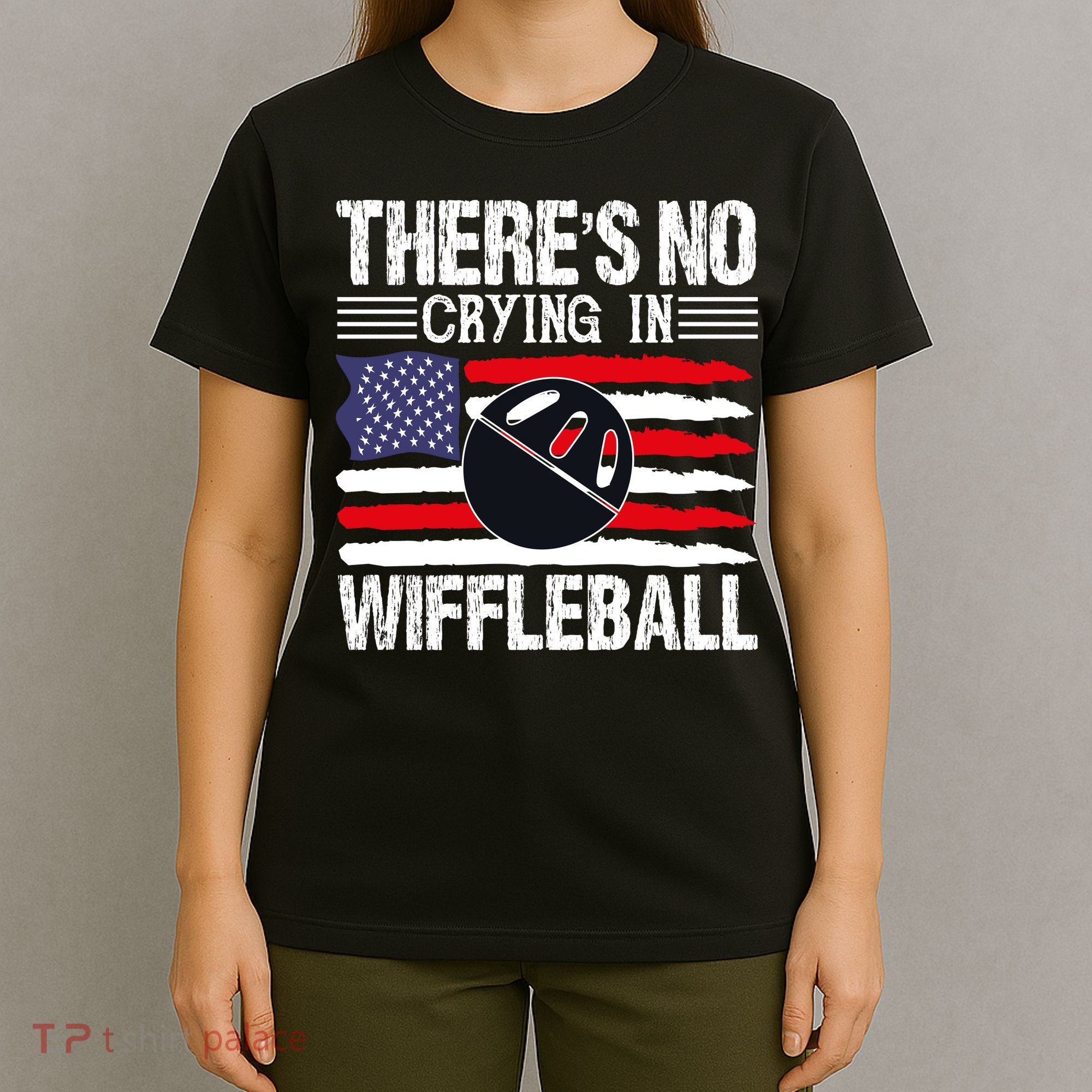 There's No Crying In Wiffleball Player Funny T-Shirt