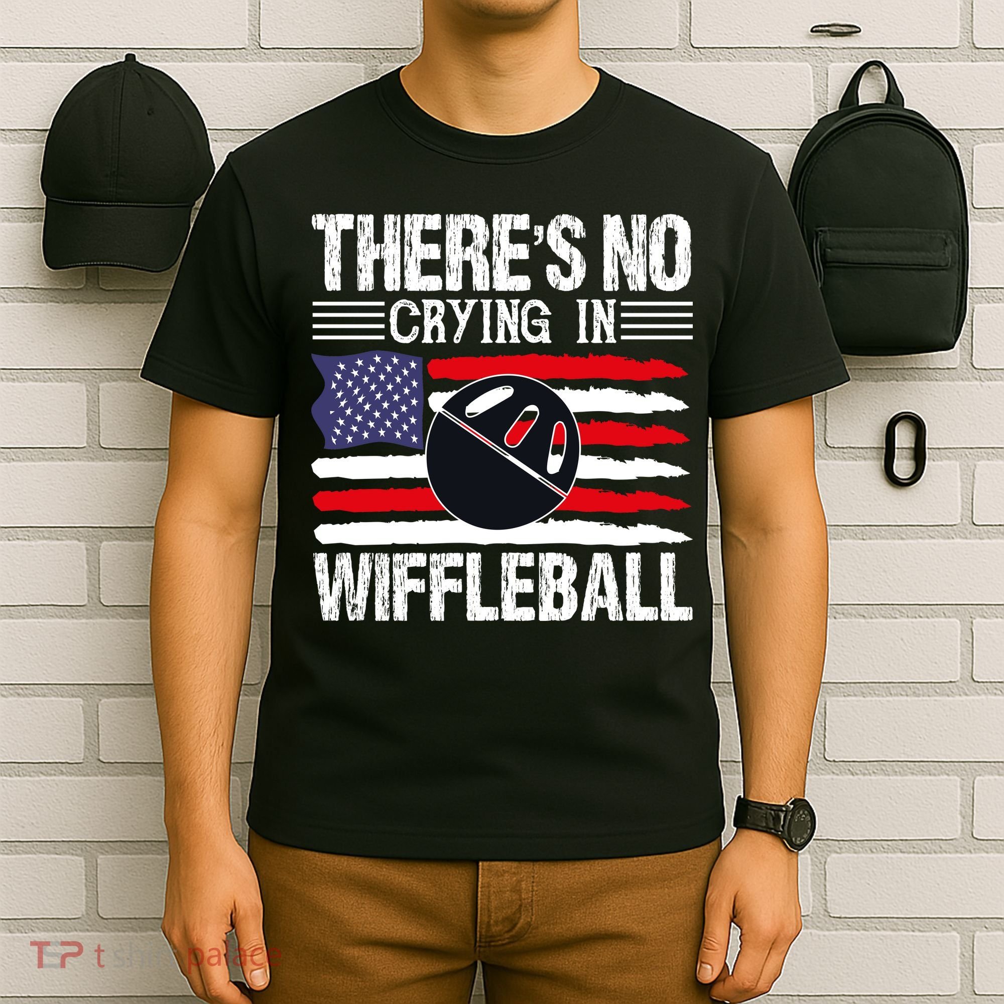 There's No Crying In Wiffleball Player Funny T-Shirt