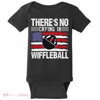 There's No Crying In Wiffleball Player Funny Baby Bodysuit thumb 0
