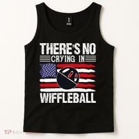 There's No Crying In Wiffleball Player Funny Tank Top thumb 2