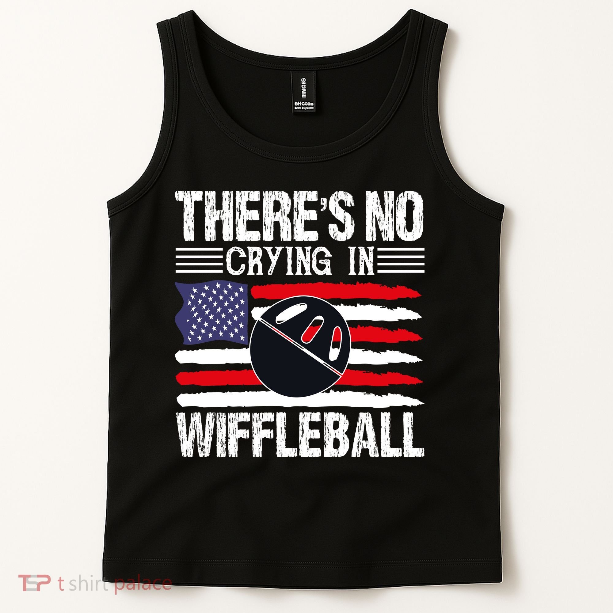 There's No Crying In Wiffleball Player Funny Tank Top