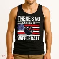 There's No Crying In Wiffleball Player Funny Tank Top thumb 3