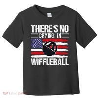 There's No Crying In Wiffleball Player Funny Toddler T-Shirt thumb 0