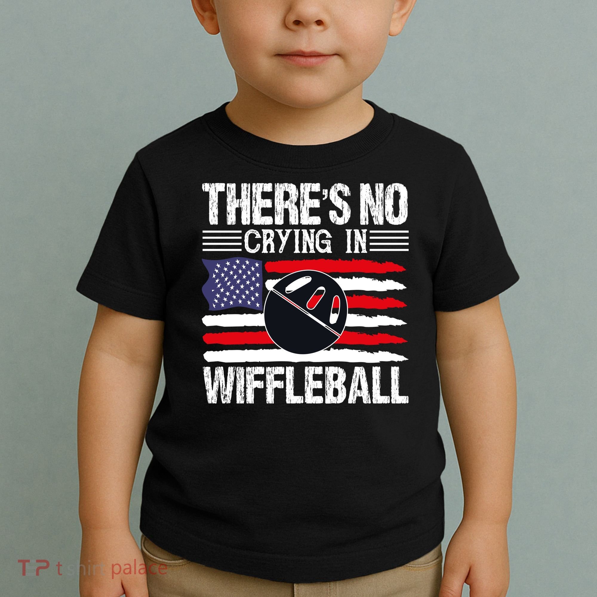 There's No Crying In Wiffleball Player Funny Toddler T-Shirt