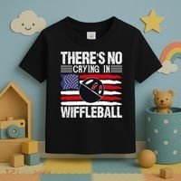 There's No Crying In Wiffleball Player Funny Toddler T-Shirt thumb 3