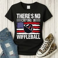 There's No Crying In Wiffleball Player Funny Women's T-Shirt thumb 3