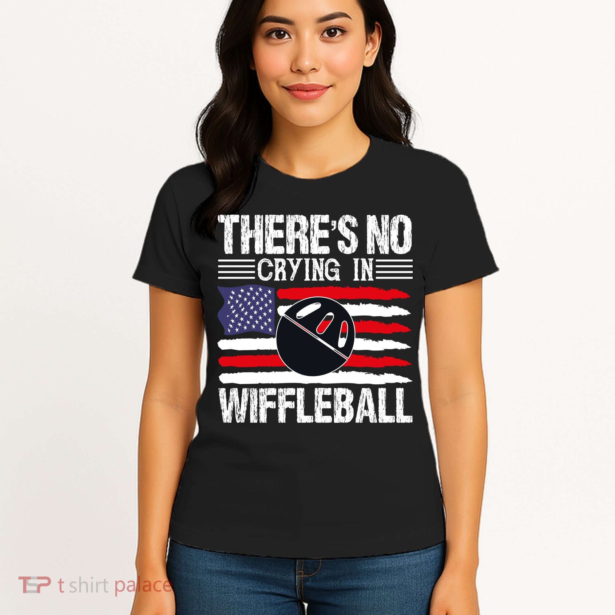There's No Crying In Wiffleball Player Funny Women's T-Shirt
