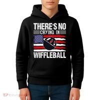 There's No Crying In Wiffleball Player Funny Kids Hoodie thumb 4
