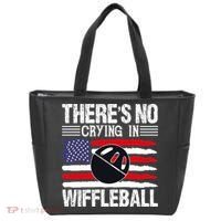There's No Crying In Wiffleball Player Funny Tote Bag thumb 0