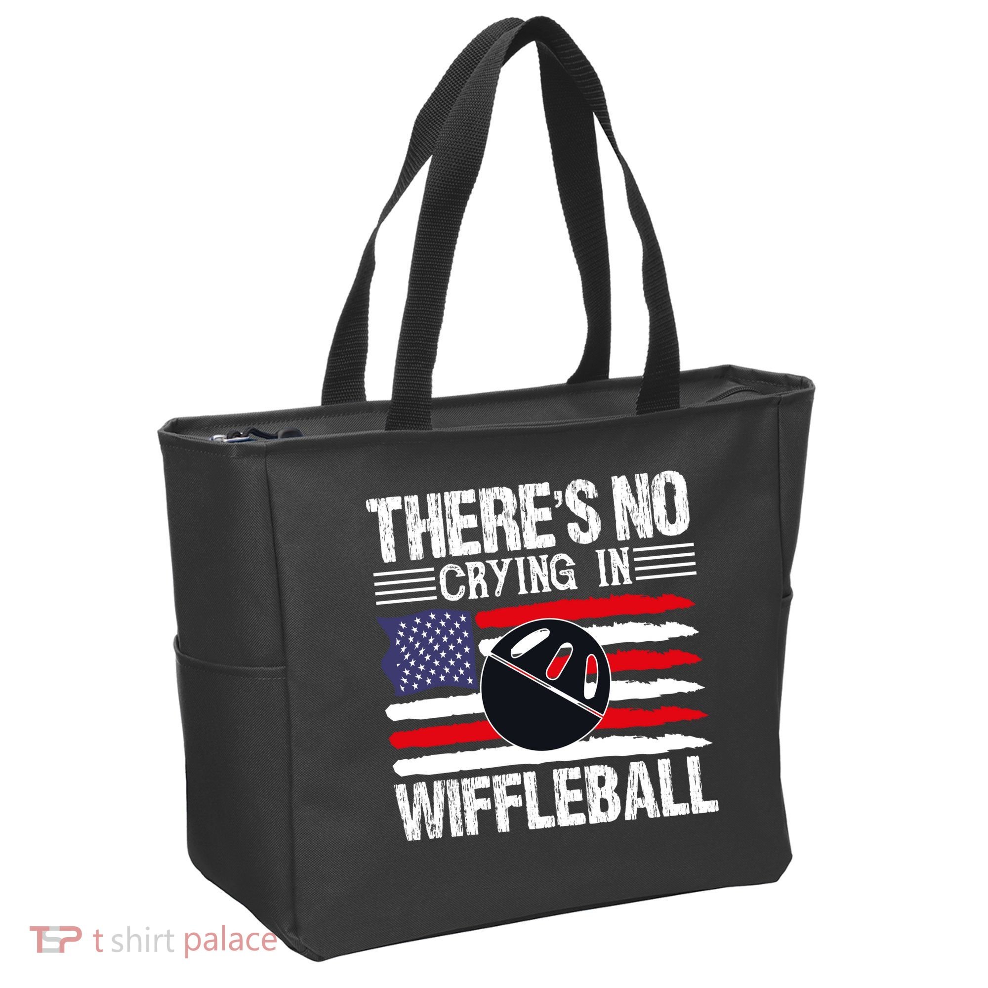 There's No Crying In Wiffleball Player Funny Tote Bag