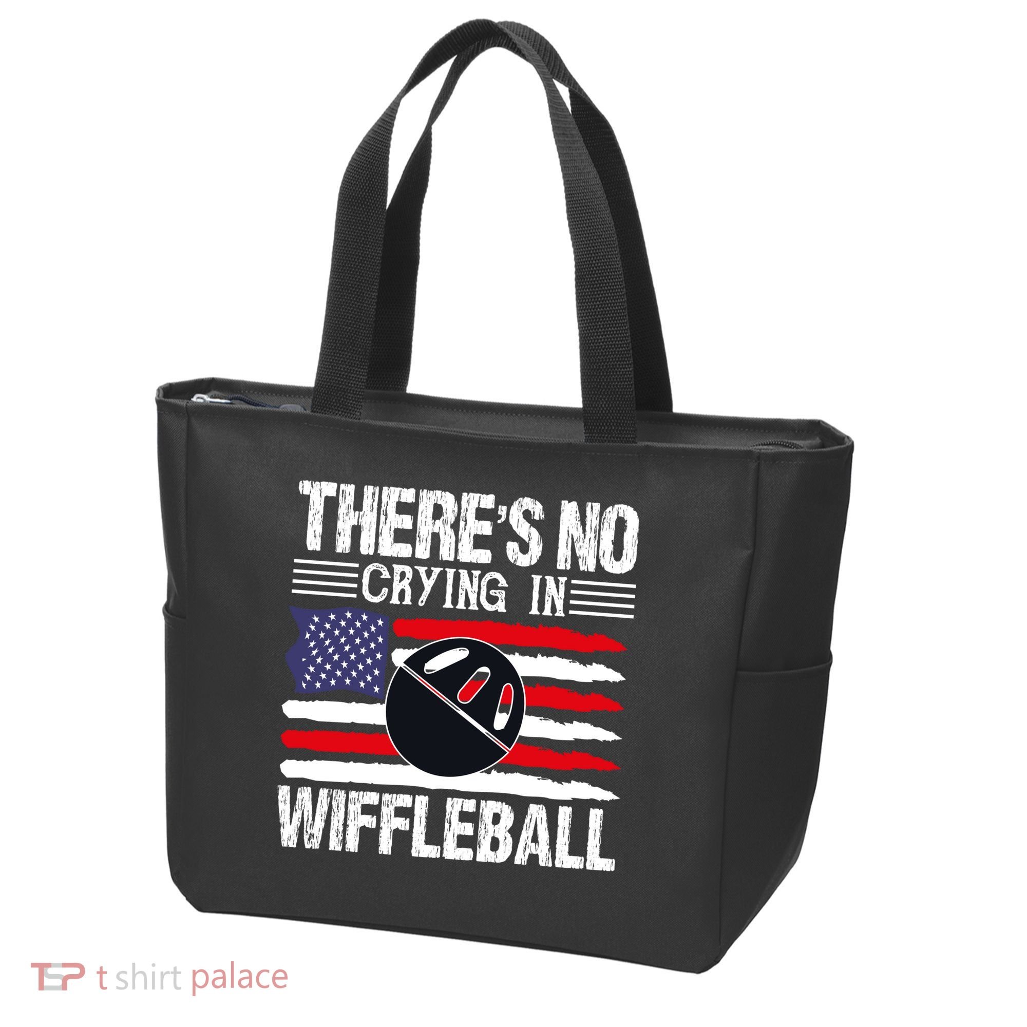 There's No Crying In Wiffleball Player Funny Tote Bag
