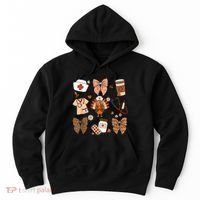 Thanksgiving Nurse Coquette Bow Ed Er Rn Fall Nursing Hoodie thumb 0