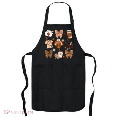 Thanksgiving Nurse Coquette Bow Ed Er Rn Fall Nursing Apron