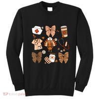 Thanksgiving Nurse Coquette Bow Ed Er Rn Fall Nursing Sweatshirt thumb 0