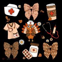 Thanksgiving Nurse Coquette Bow Ed Er Rn Fall Nursing Coffee Mug thumb 5