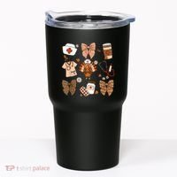Thanksgiving Nurse Coquette Bow Ed Er Rn Fall Nursing Tumbler thumb 0
