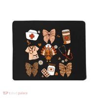 Thanksgiving Nurse Coquette Bow Ed Er Rn Fall Nursing Mousepad thumb 0