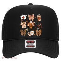 Thanksgiving Nurse Coquette Bow Ed Er Rn Fall Nursing Hat thumb 0