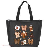 Thanksgiving Nurse Coquette Bow Ed Er Rn Fall Nursing Tote Bag thumb 0