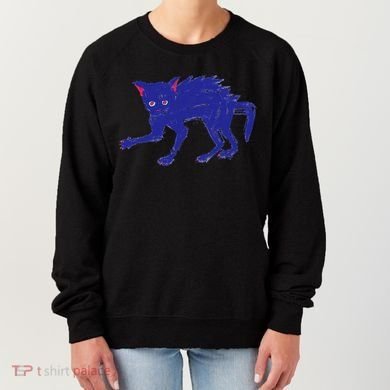 Threadless Nate Christenson Expressionist Cat Women's Sweatshirt