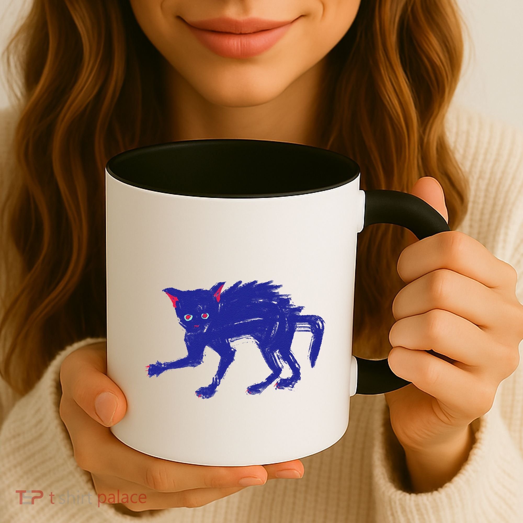 Threadless Nate Christenson Expressionist Cat Coffee Mug