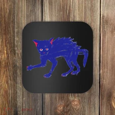 Threadless Nate Christenson Expressionist Cat Coaster