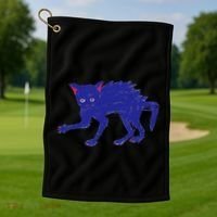 Threadless Nate Christenson Expressionist Cat Golf Towel thumb 1