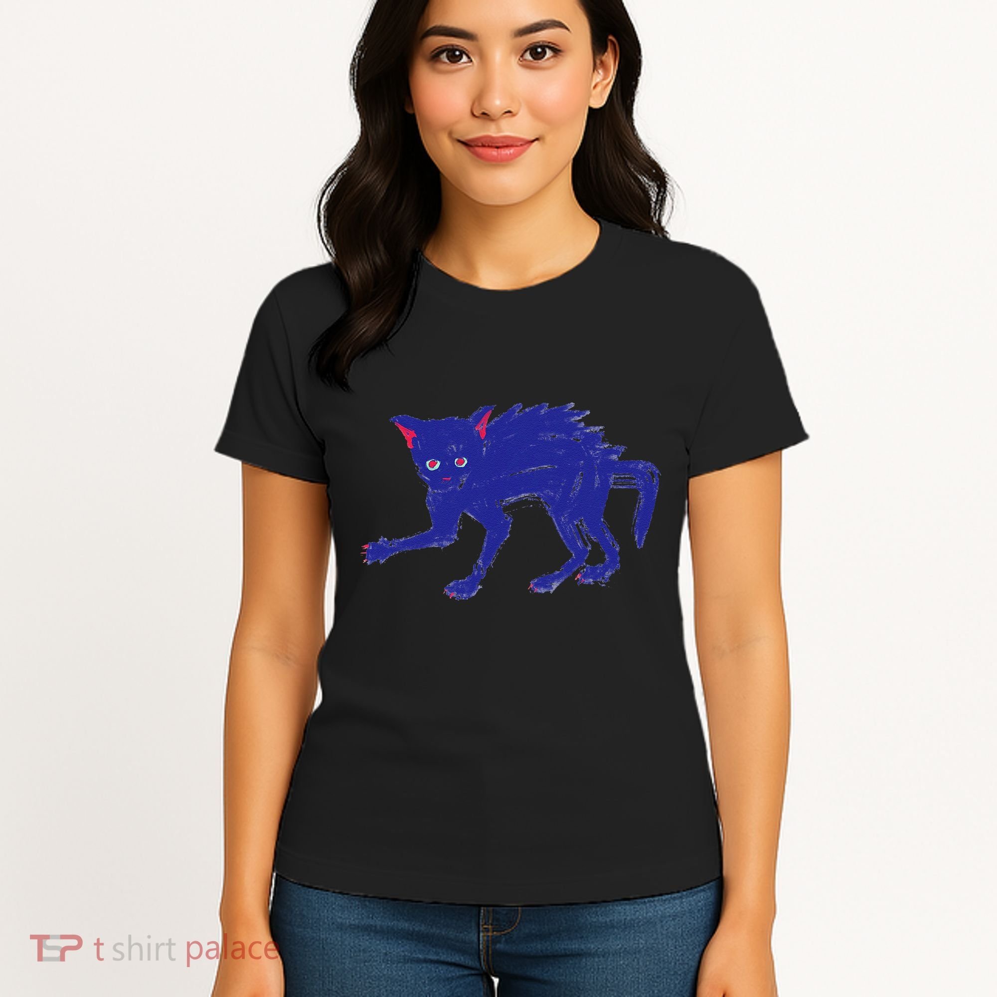 Threadless Nate Christenson Expressionist Cat Women's T-Shirt