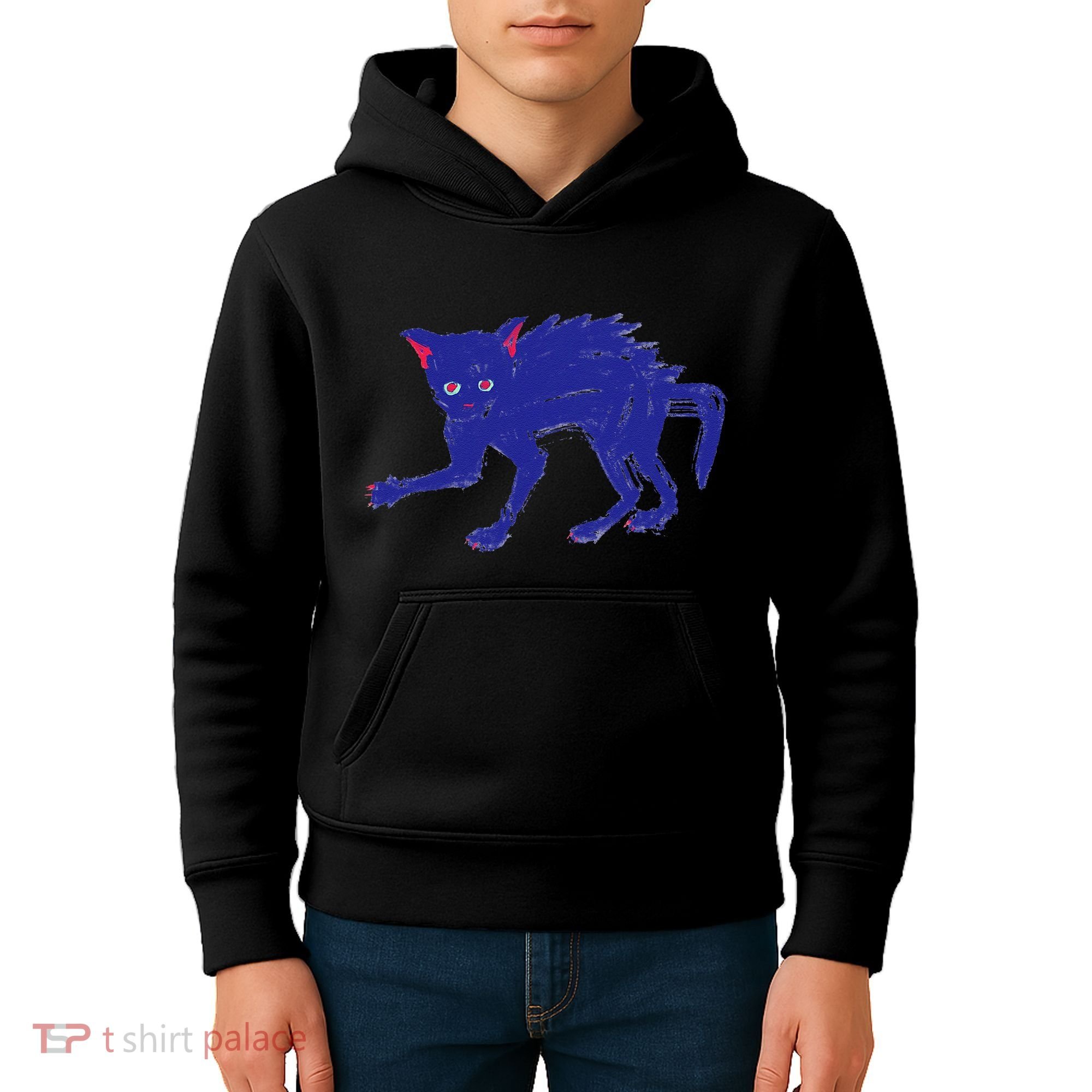 Threadless Nate Christenson Expressionist Cat Kids Hoodie