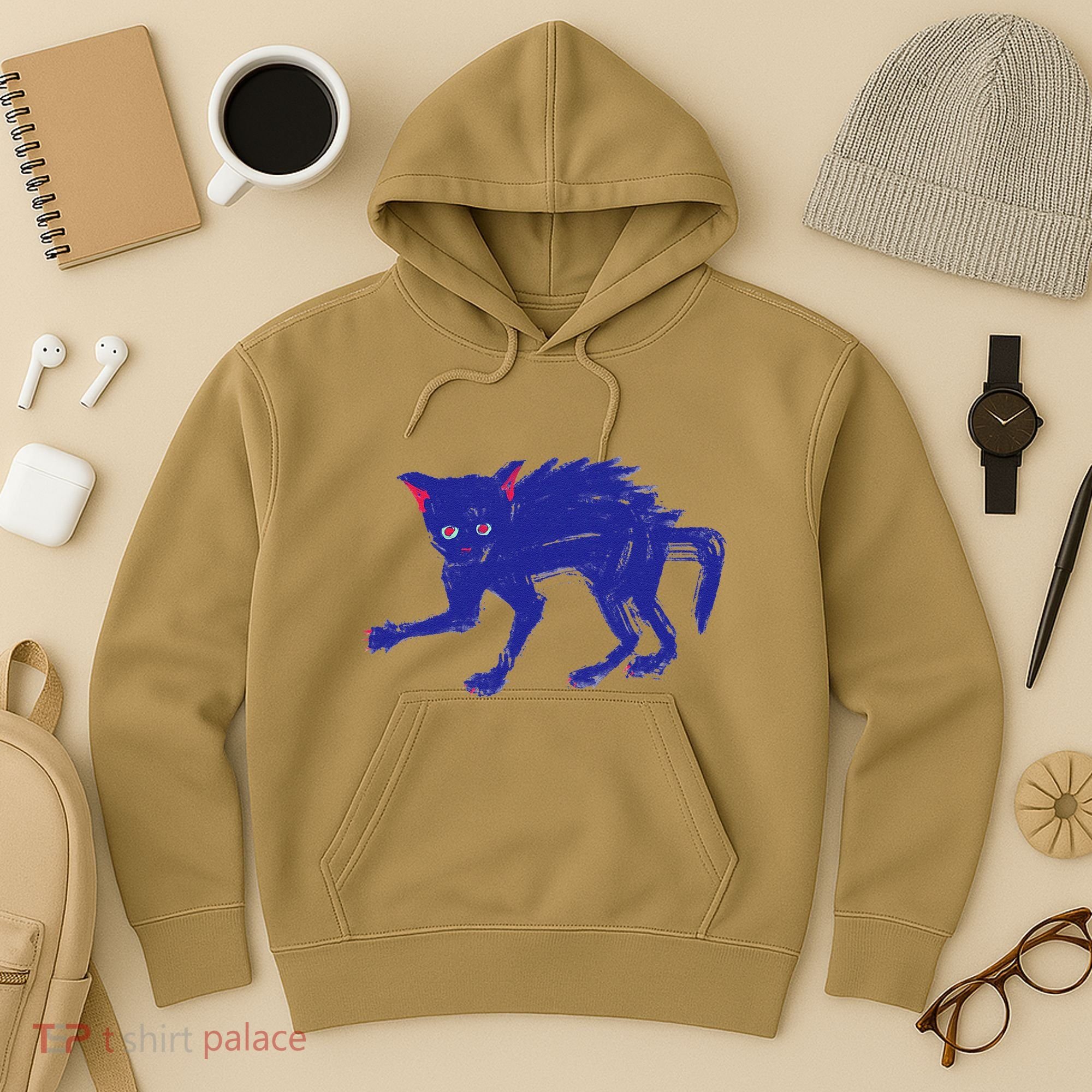 Threadless Nate Christenson Expressionist Cat Hoodie
