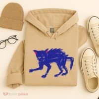 Threadless Nate Christenson Expressionist Cat Hoodie thumb 4