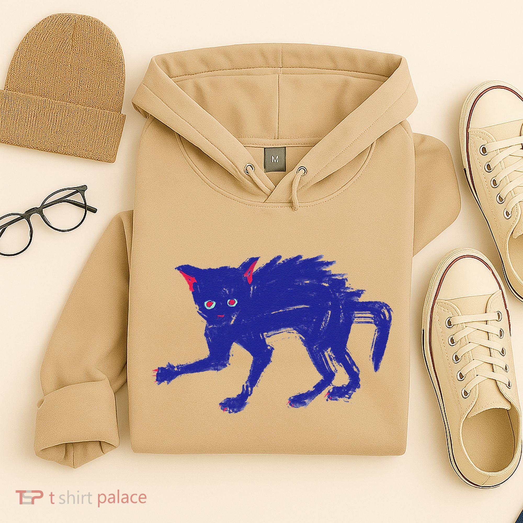 Threadless Nate Christenson Expressionist Cat Hoodie