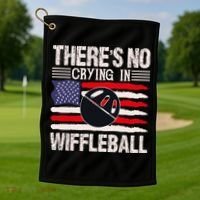 There's No Crying In Wiffleball Golf Towel thumb 1
