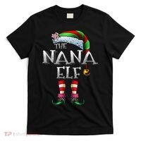 The Nana Elf  Matching Family Funny Christmas Grandma T-Shirt thumb 0