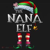 The Nana Elf  Matching Family Funny Christmas Grandma T-Shirt thumb 7