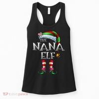 The Nana Elf  Matching Family Funny Christmas Grandma Women's Tank Top thumb 0