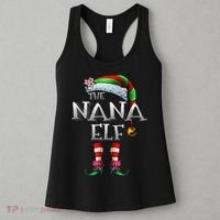 The Nana Elf  Matching Family Funny Christmas Grandma Women's Tank Top thumb 3