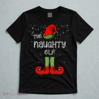 The Naughty Elf Funny XMas Matching Christmas T-Shirt thumb 5