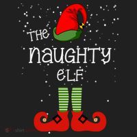The Naughty Elf Funny XMas Matching Christmas Beanie thumb 2