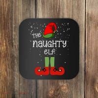 The Naughty Elf Funny XMas Matching Christmas Coaster thumb 0