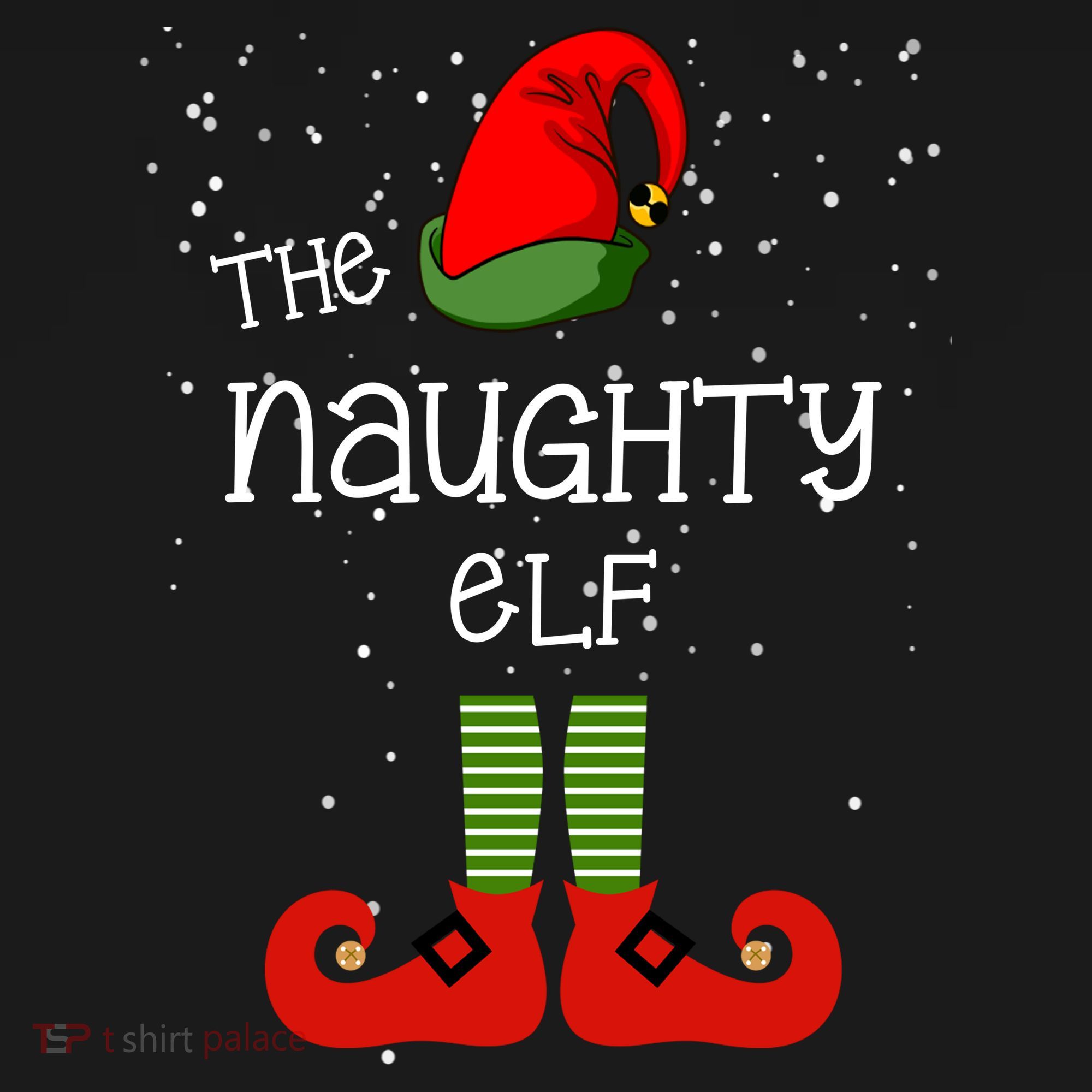 The Naughty Elf Funny XMas Matching Christmas Women's Hoodie